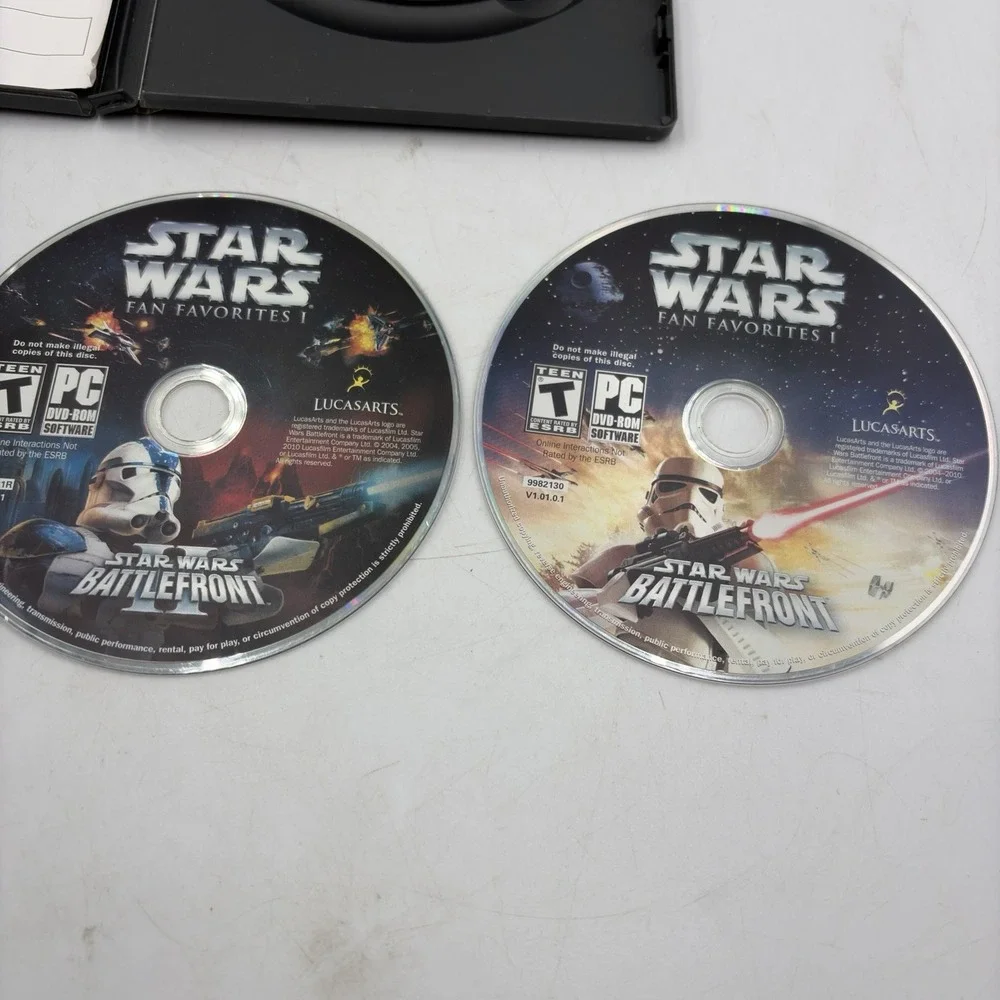 Star Wars Fan Favorites I (2-Disc, PC, CD-ROM, 2010) Missing Game 3 Read